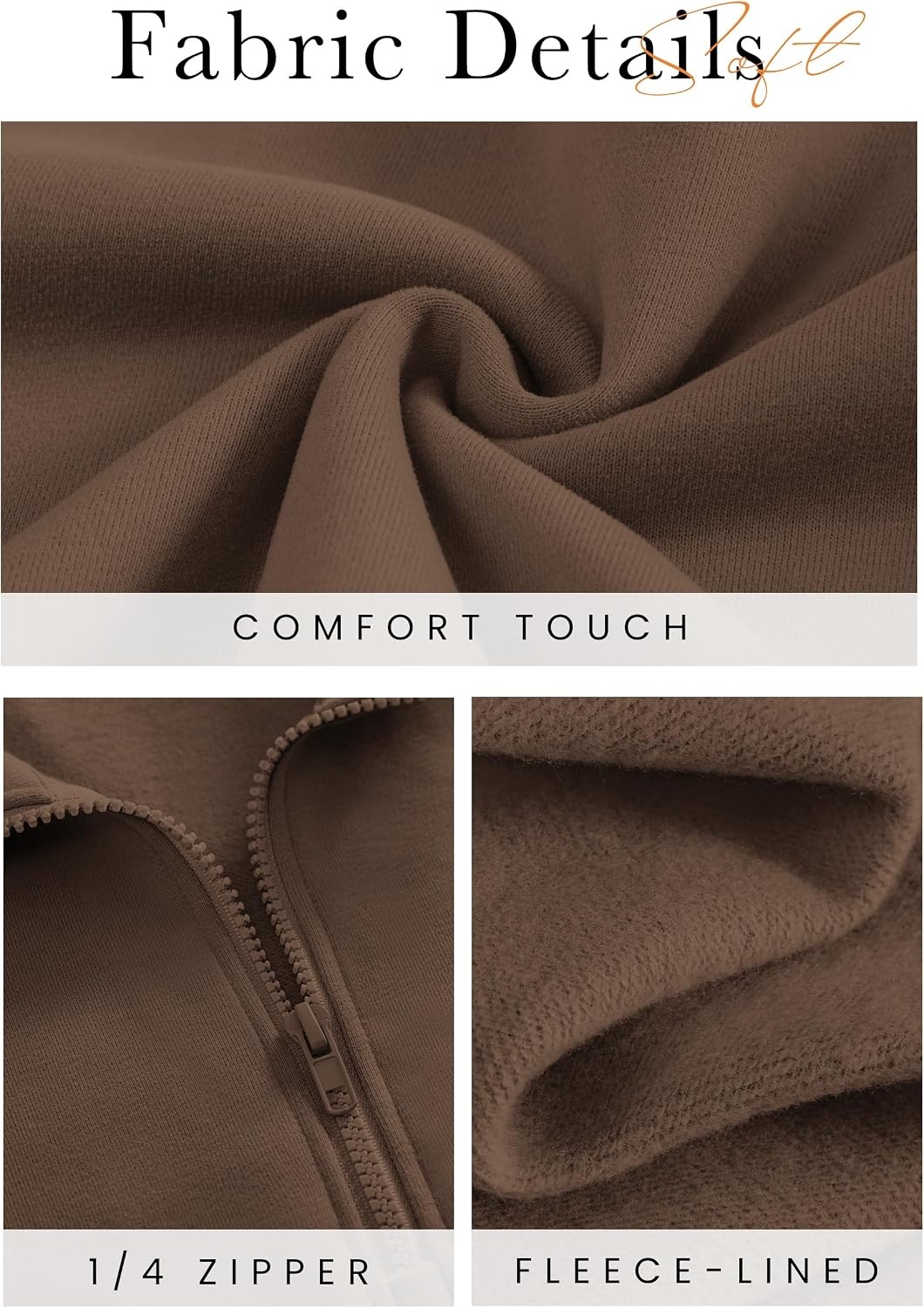 image:imagePRETTYGARDEN Womens Sweatsuits 2 Piece Outfits Fall Matching Lounge Sets Casual Loose Half Zip Oversized Sweathirt High Waist Jogger Tracksuit Two Piece Sweat Set Travel Airport Workout ClothesCoffee