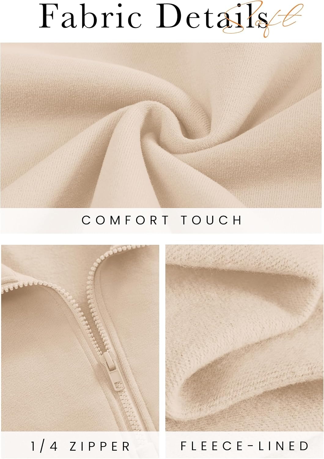 image:imagePRETTYGARDEN Womens Sweatsuits 2 Piece Outfits Fall Matching Lounge Sets Casual Loose Half Zip Oversized Sweathirt High Waist Jogger Tracksuit Two Piece Sweat Set Travel Airport Workout ClothesApricot