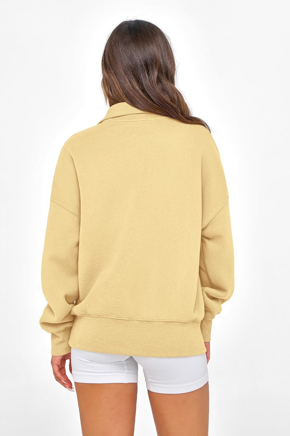 image:imagePRETTYGARDEN Womens Half Zip Oversized Sweatshirts Fleece Hoodies 2026 Trendy Long Sleeve Pullover Tops Y2k Fall OutfitsYellow
