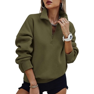 PRETTYGARDEN Womens Half Zip Oversized Sweatshirts Fleece Hoodies 2026 Trendy Long Sleeve Pullover Tops Y2k Fall Outfits(Army Green)