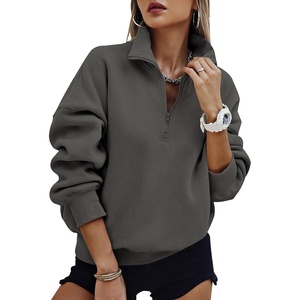 PRETTYGARDEN Womens Half Zip Oversized Sweatshirts Fleece Hoodies 2026 Trendy Long Sleeve Pullover Tops Y2k Fall Outfits(Dark Grey)