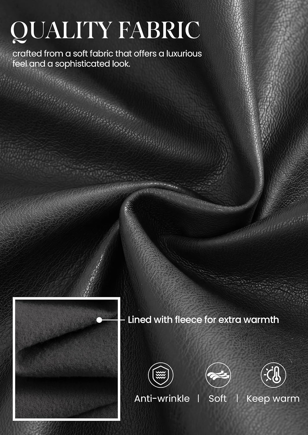 image:imagePRETTYGARDEN Womens Faux Leather High Waisted Midi Skirt Flowy A Line Pleated Skirts Elegant Swing Flared Work Business Casual Outfits Fall Winter Fashion ClothesBlack