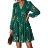 Green White Floral