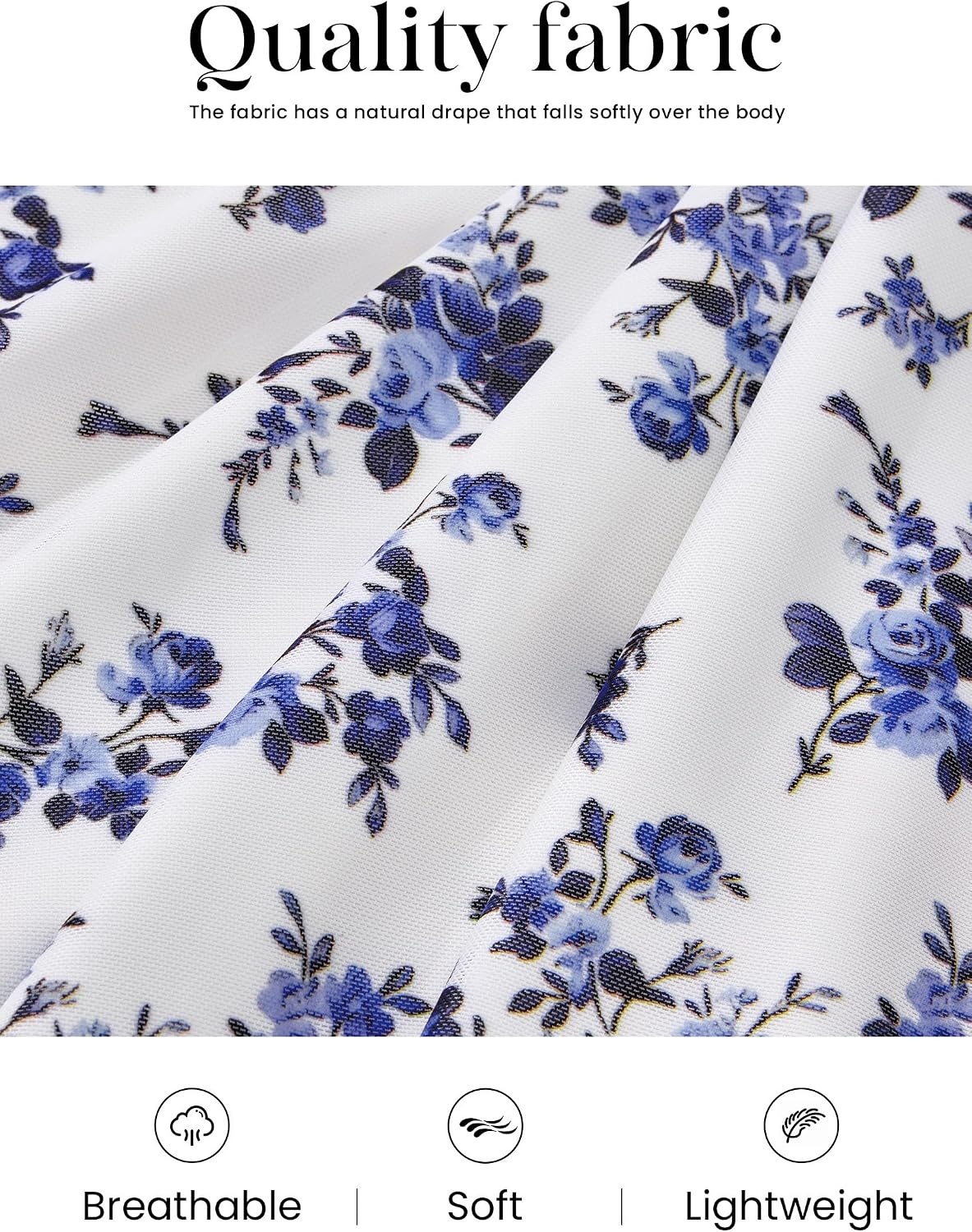 image:imagePRETTYGARDEN Womens Floral Mesh Wrap Top V Neck Long Sleeve Shirts Soft Stretchy Lightweight Lined Slim Fit Ruched Waist Dressy Casual Blouses for Work Daily Going Out Fall ClothesWhite Blue Flower