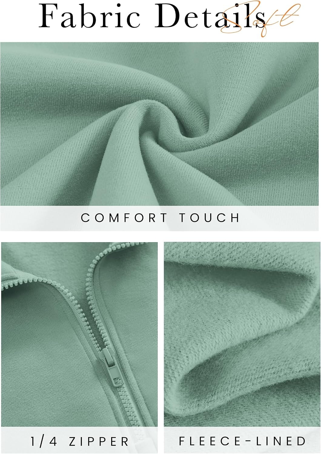 image:imagePRETTYGARDEN Womens Sweatsuits 2 Piece Outfits Fall Matching Lounge Sets Casual Loose Zip Up Oversized Sweatshirts High Waist Jogger Tracksuits Two Piece Sweat Suits Travel Airport Workout SetsBean Green