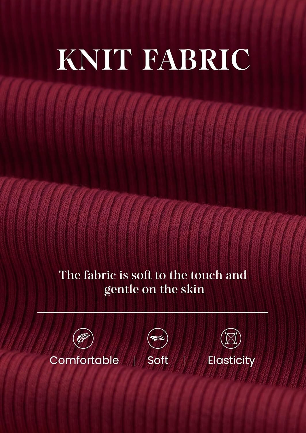 image:imagePRETTYGARDEN Womens Long Sleeve Ribbed V Neck Knit Shirts Soft Stretch Slim Fitted Lightweight Basic Tees Y2K Going Out Tops 2026 Fall Fashion Everyday Wear Winter Layering ClothesWine Red