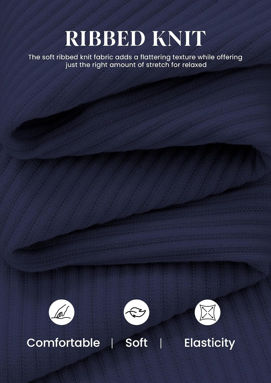 image:imagePRETTYGARDEN Sweatsuits Women 2 Piece Airport Travel Outfits Ribbed Knit Lounge Sets Casual Athleisure Wear Matching Long Sleeve Shirts amp Wide Leg Pants Pockets Fall Winter ClothesNavy Blue
