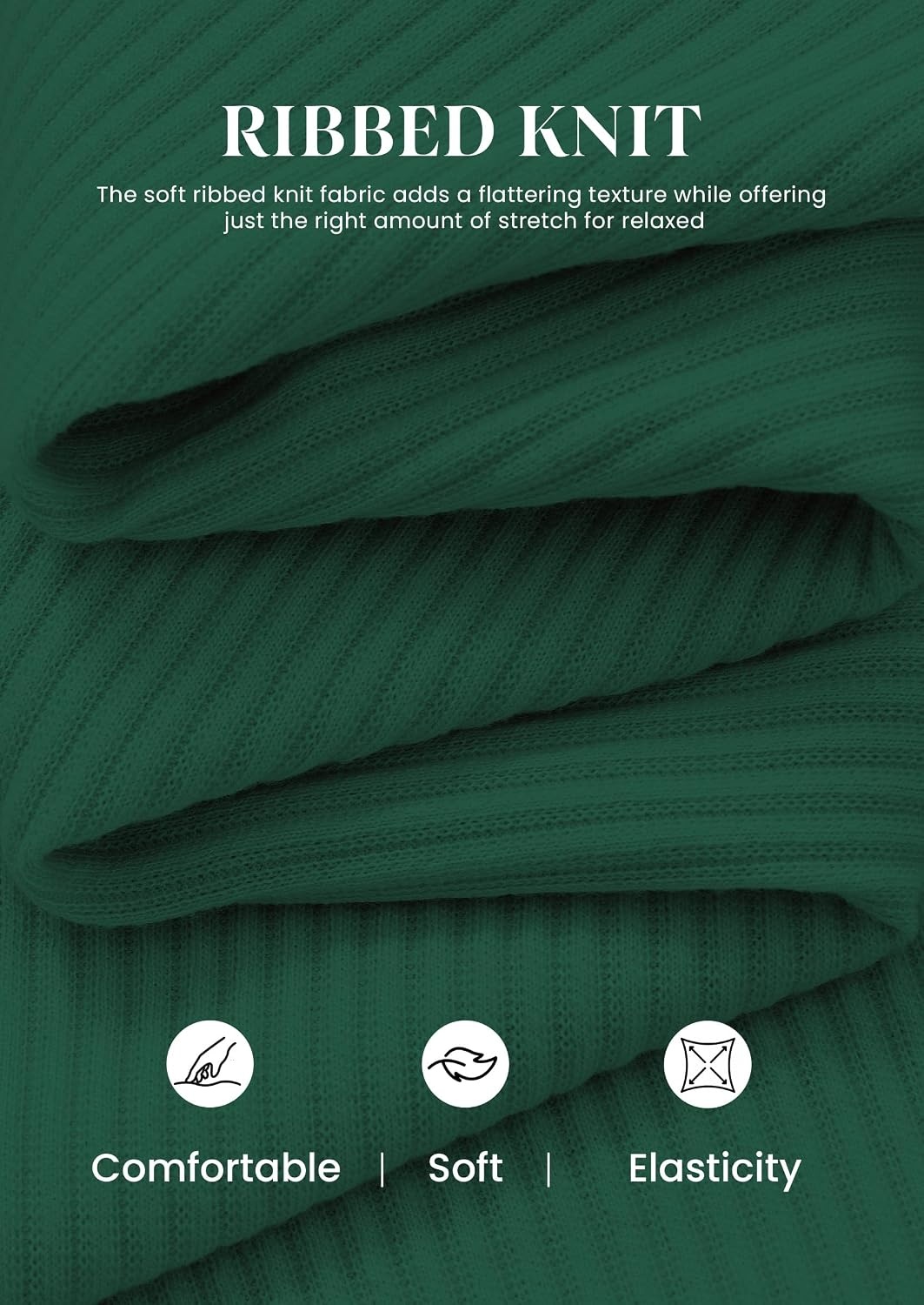 image:imagePRETTYGARDEN Sweatsuits Women 2 Piece Airport Travel Outfits Ribbed Knit Lounge Sets Casual Athleisure Wear Matching Long Sleeve Shirts amp Wide Leg Pants Pockets Fall Winter ClothesDark Green