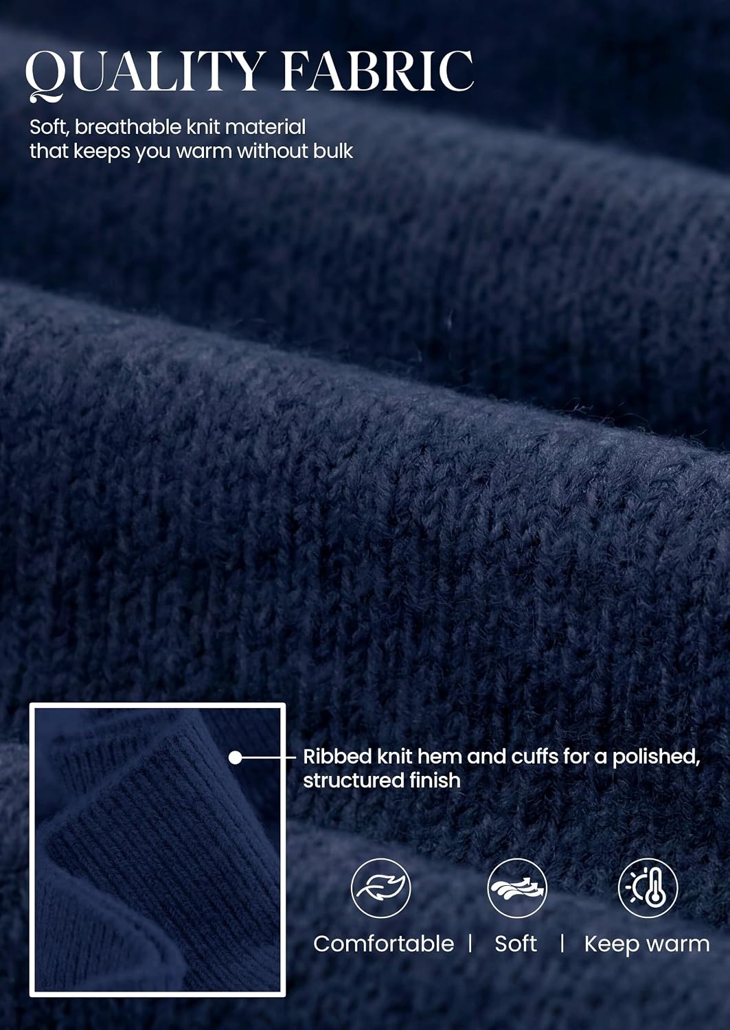 image:imagePRETTYGARDEN V Neck Wrap Sweaters for Women Fall Outifts Pullover Long Sleeve Knit TopsCross V Neck with Hidden SnapTie WaistCozy Warm Winter Clothes for WorkTravelVacationGoing OutNavy Blue
