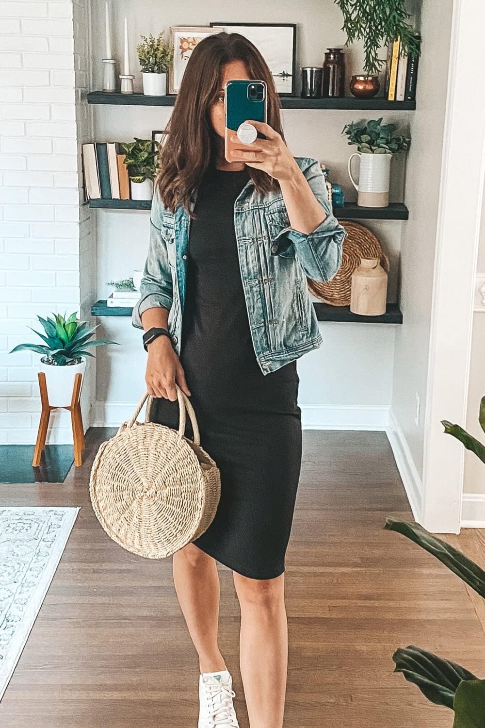 image:imagePRETTYGARDEN Womens Summer Ribbed Bodycon Midi Dresses Soft Stretchy Knit Sleeveless Tank Dress Slim Fitted Elegant Spring Outfit for Work Vacation Travel Date Night PartyBlack