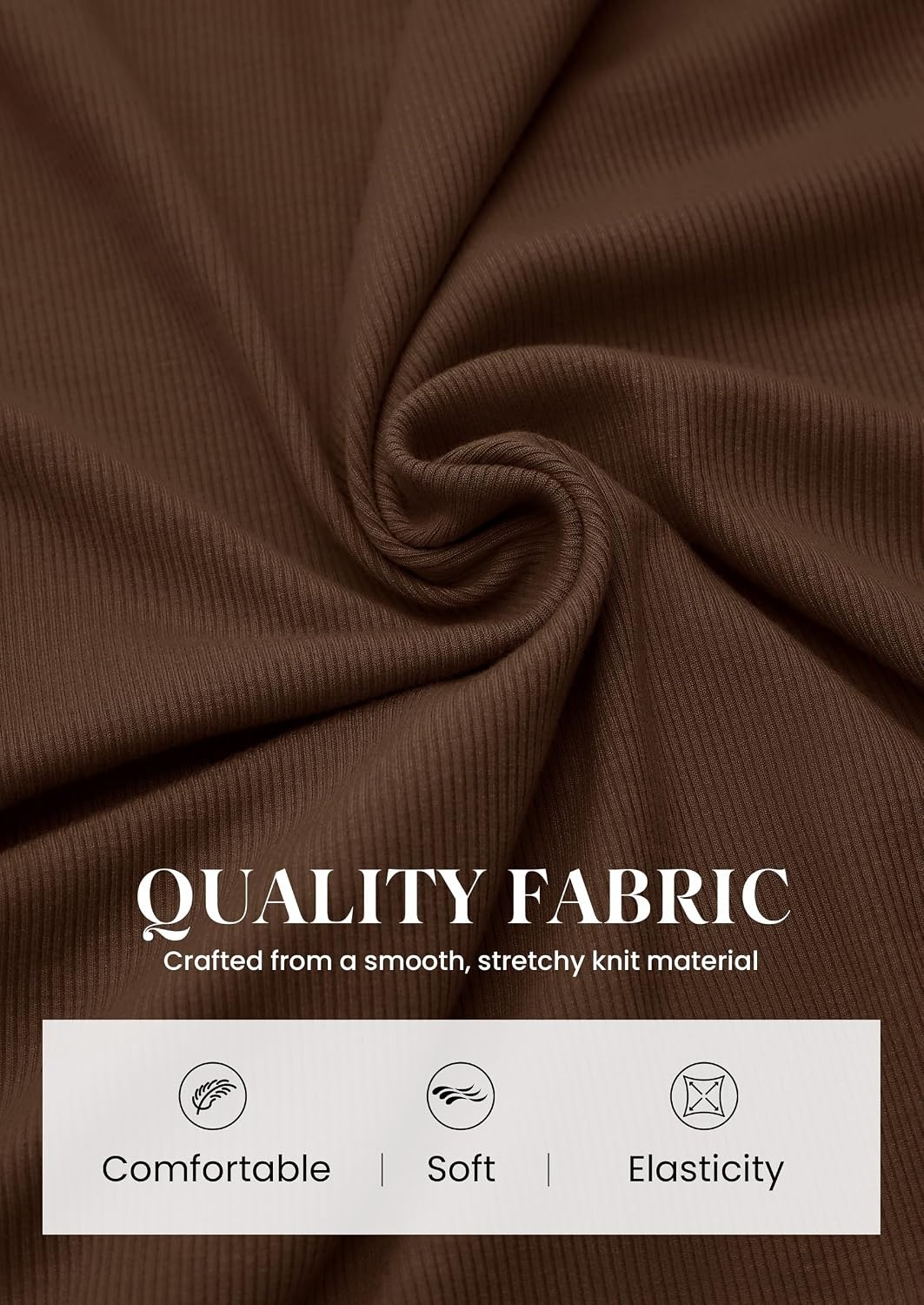 image:imagePRETTYGARDEN Womens Tops Dressy Long Sleeve V Neck Blouses Ribbed Knit Wrap Top Asymmetrical Hem Ruched Elegant Shirts for Work Date Night Cocktail Party Fall Clothes Deco BuckleBrown