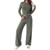 Striped Army Green White