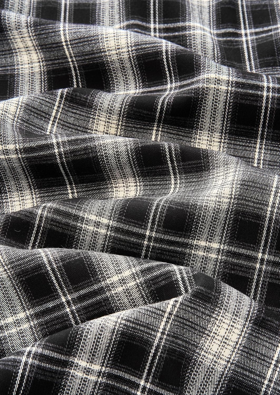 image:imagePRETTYGARDEN Womens Plaid High Waisted ALine Midi Skirts Elastic Waistband Long Flowy Skirt Classic Tartan Print Vintage Style Casual amp Formal Wear Fall Outfits Winter ClothingBlack
