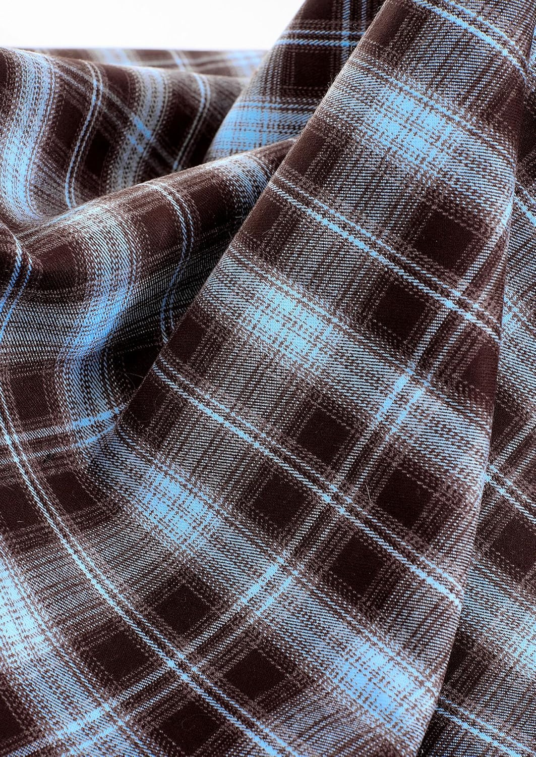 image:imagePRETTYGARDEN Womens Plaid High Waisted ALine Midi Skirts Elastic Waistband Long Flowy Skirt Classic Tartan Print Vintage Style Casual amp Formal Wear Fall Outfits Winter ClothingLight Blue