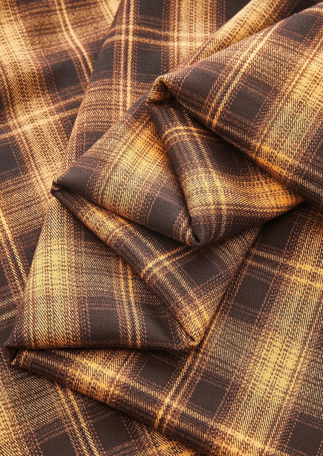 image:imagePRETTYGARDEN Womens Plaid High Waisted ALine Midi Skirts Elastic Waistband Long Flowy Skirt Classic Tartan Print Vintage Style Casual amp Formal Wear Fall Outfits Winter ClothingBrown Yellow