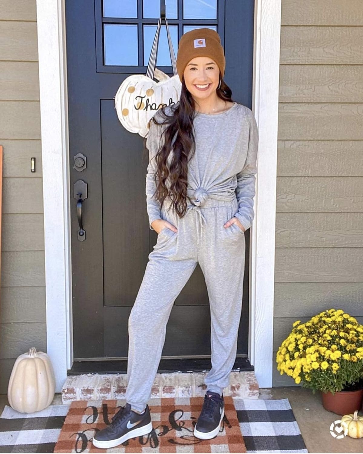 image:imagePRETTYGARDEN Travel Outfit Women 2 Piece Lounge SetsLight Grey