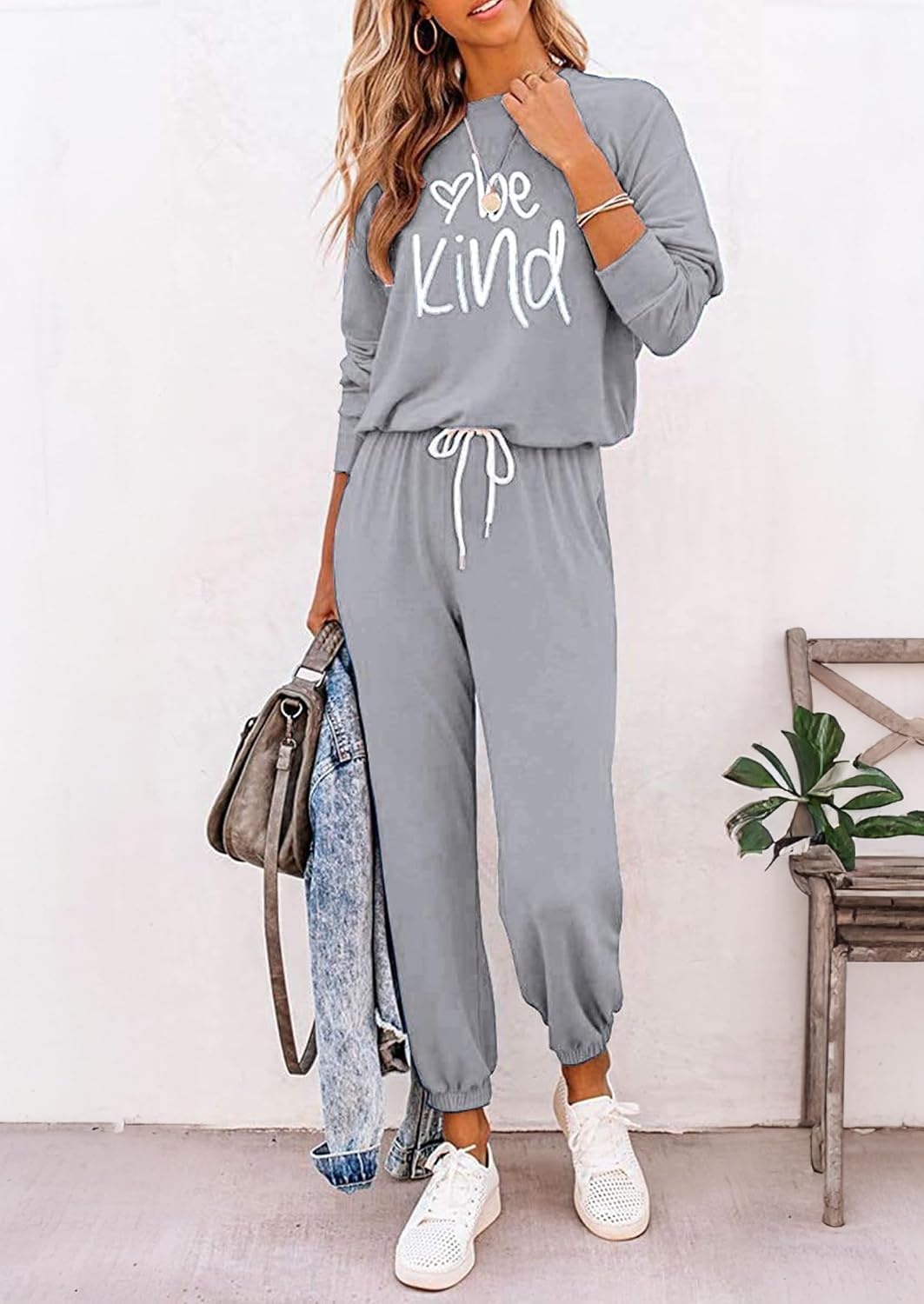 image:imagePRETTYGARDEN Travel Outfit Women 2 Piece Lounge SetsPatternedgrey