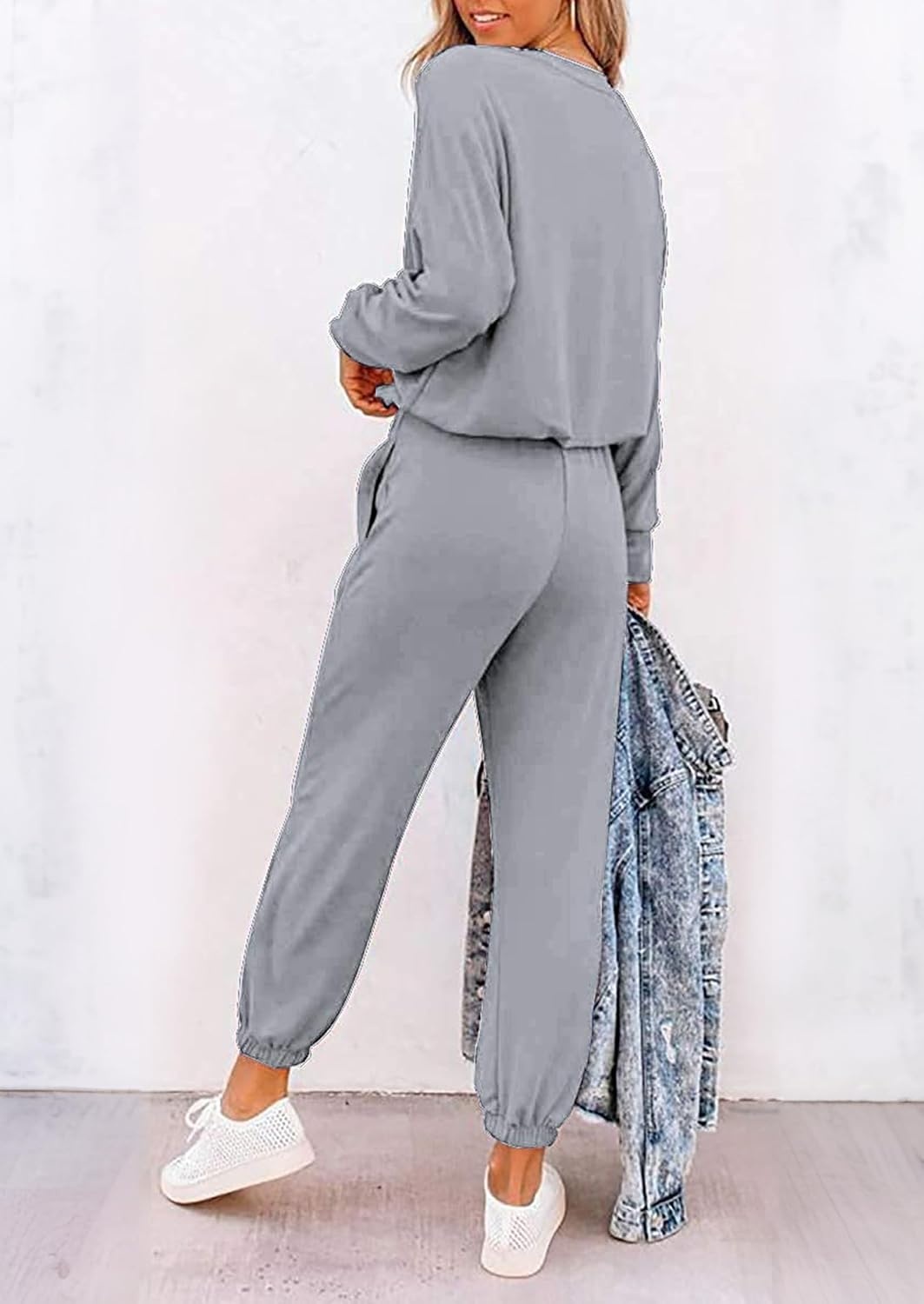 image:imagePRETTYGARDEN Travel Outfit Women 2 Piece Lounge SetsPatternedgrey