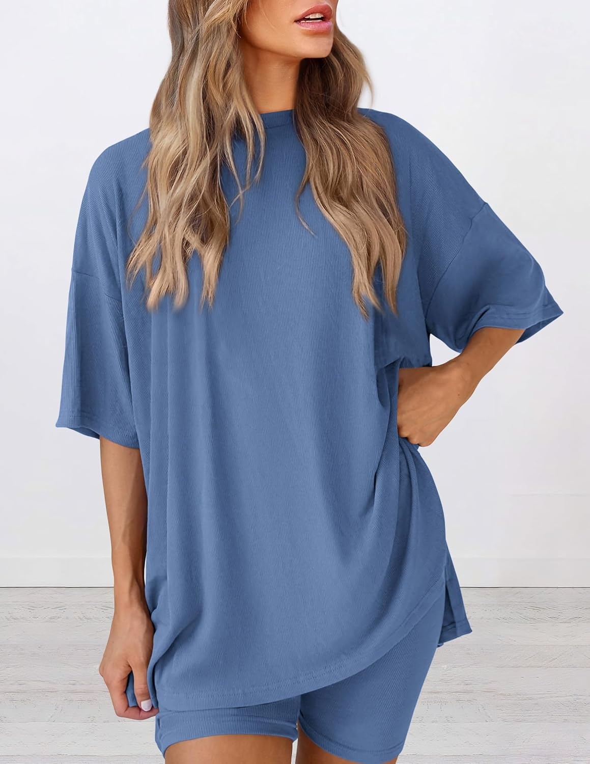 image:imagePRETTYGARDEN Women 2 Piece Lounge Set Airport Travel OutfitBlue