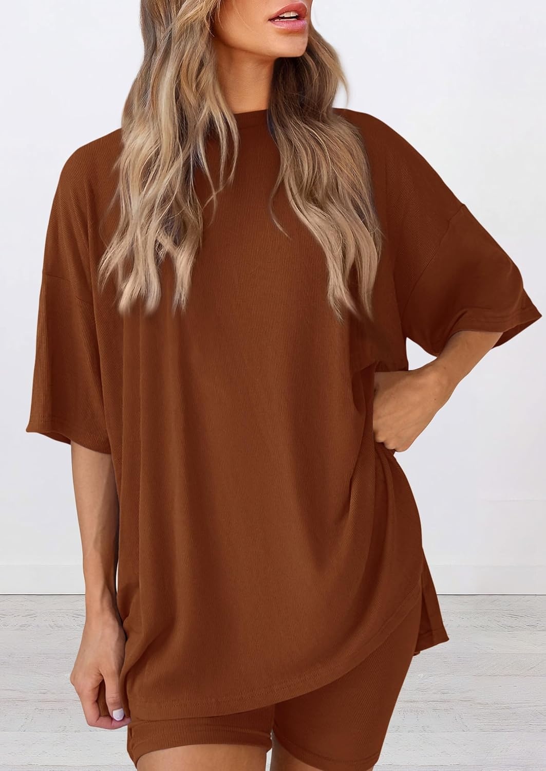 image:imagePRETTYGARDEN Women 2 Piece Lounge Set Airport Travel OutfitBrown