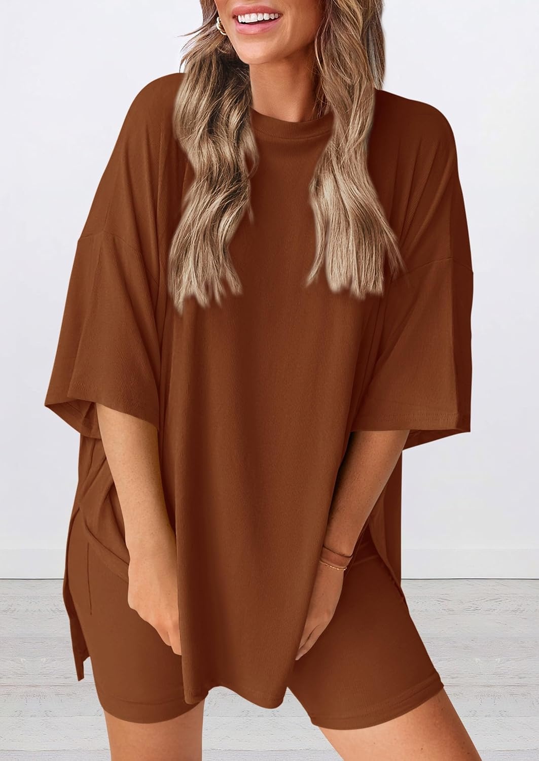 image:imagePRETTYGARDEN Women 2 Piece Lounge Set Airport Travel OutfitBrown