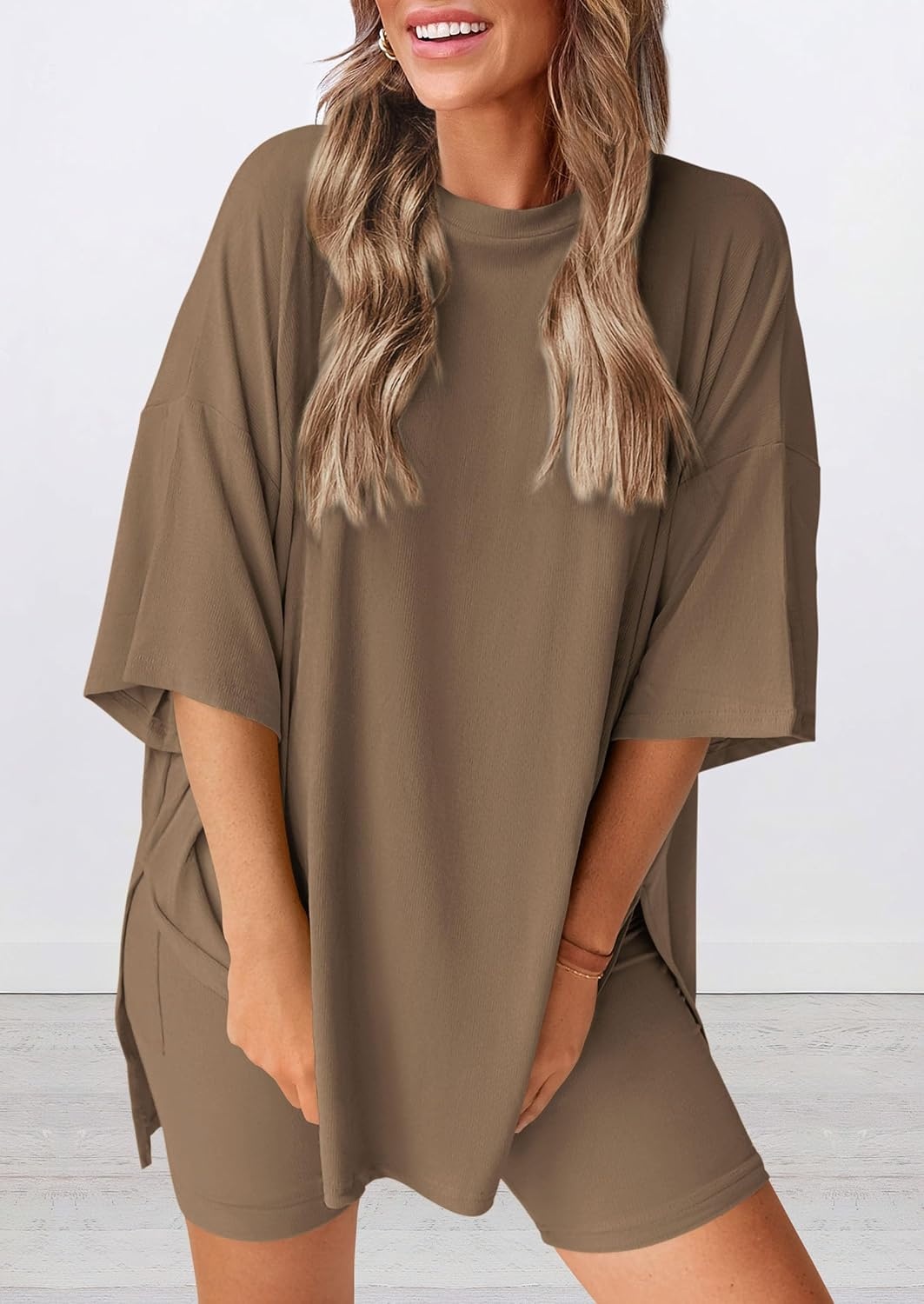image:imagePRETTYGARDEN Women 2 Piece Lounge Set Airport Travel OutfitDark Khaki