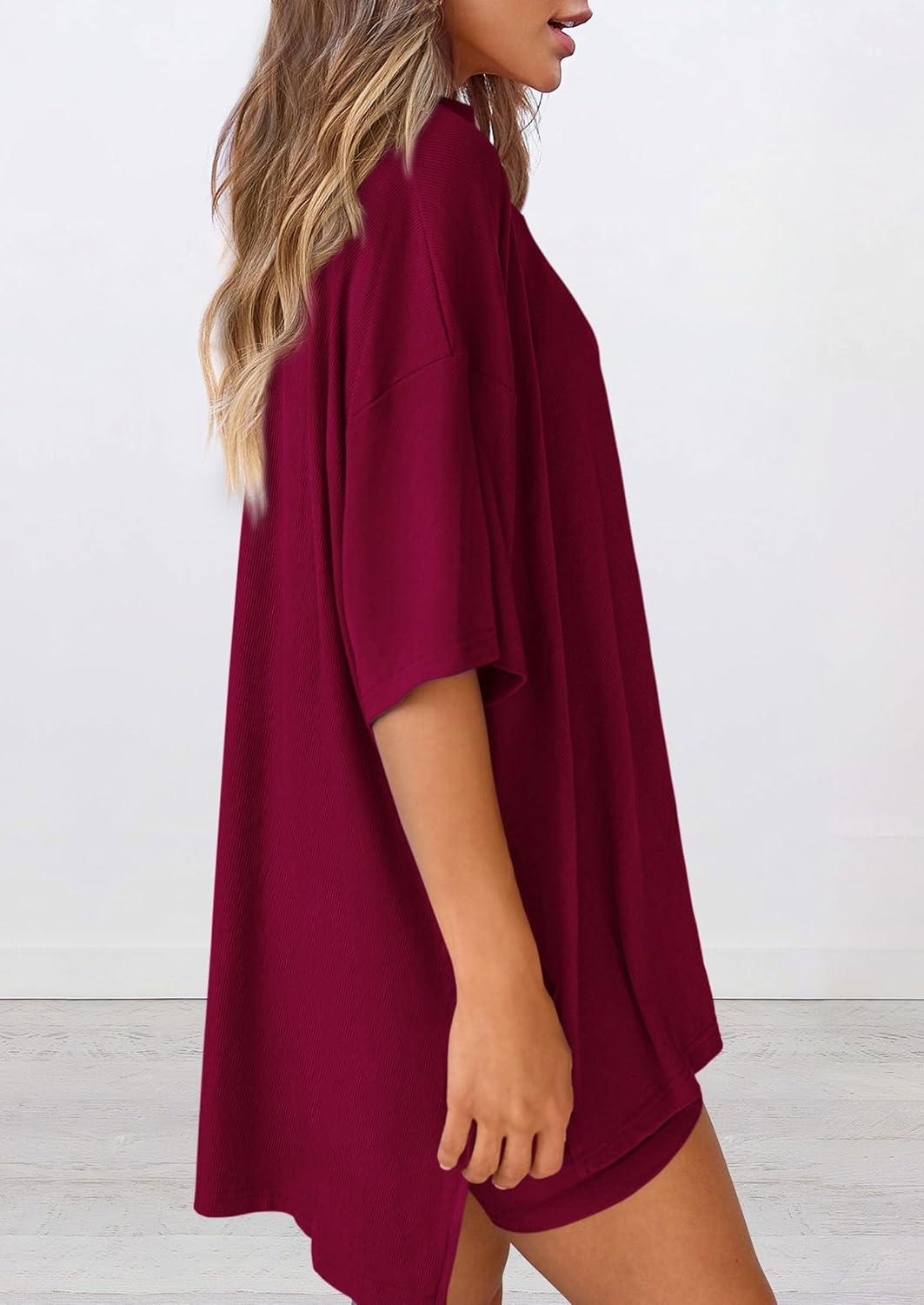 image:imagePRETTYGARDEN Women 2 Piece Lounge Set Airport Travel OutfitDeep Red