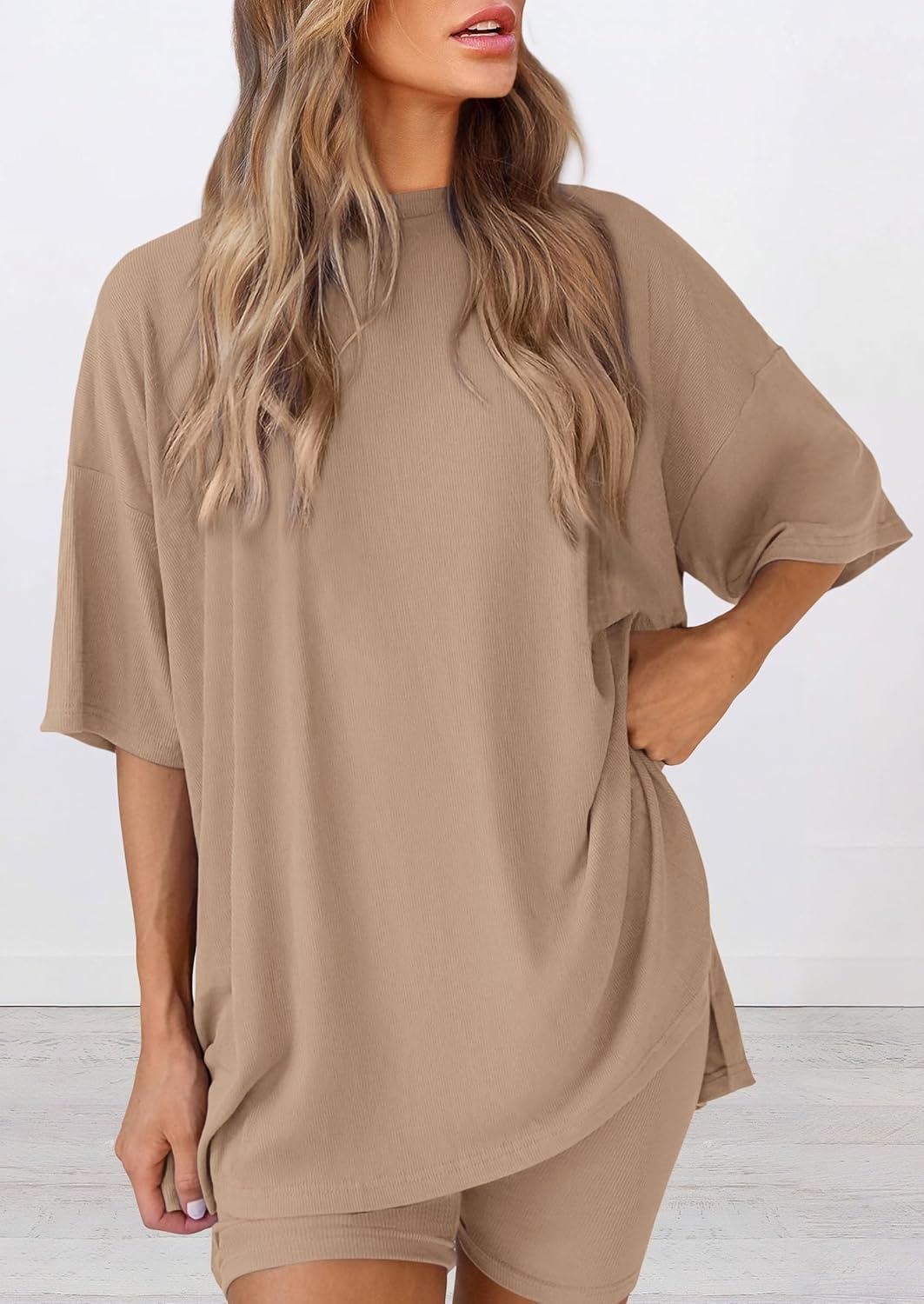 image:imagePRETTYGARDEN Women 2 Piece Lounge Set Airport Travel OutfitKhaki