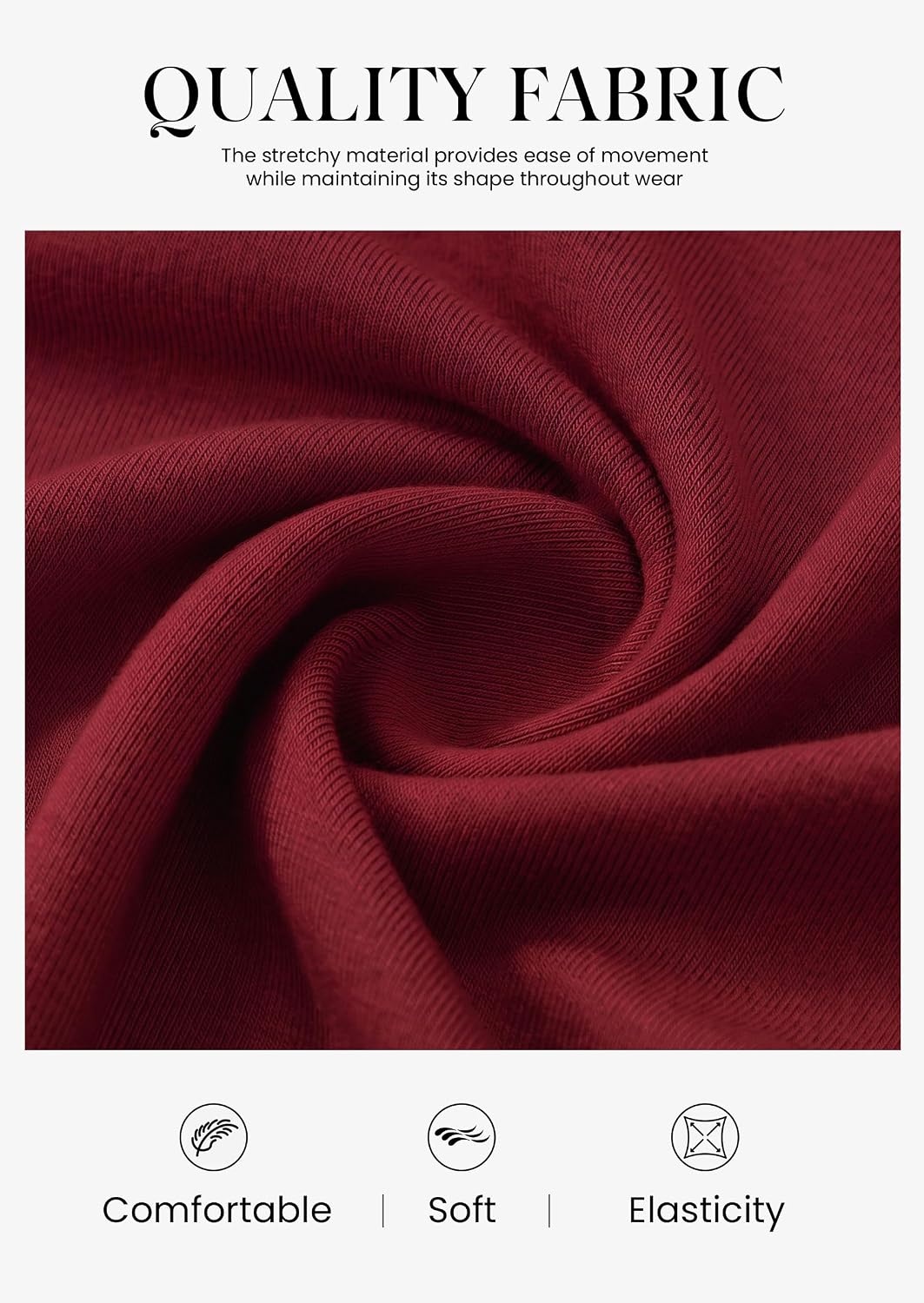 image:imagePRETTYGARDEN Womens Cowl Neck Long Sleeve ShirtsBurgundy