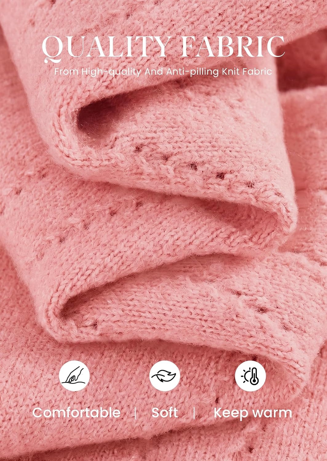 image:imagePRETTYGARDEN Womens Cozy Cardigan Sweater with ButtonPink