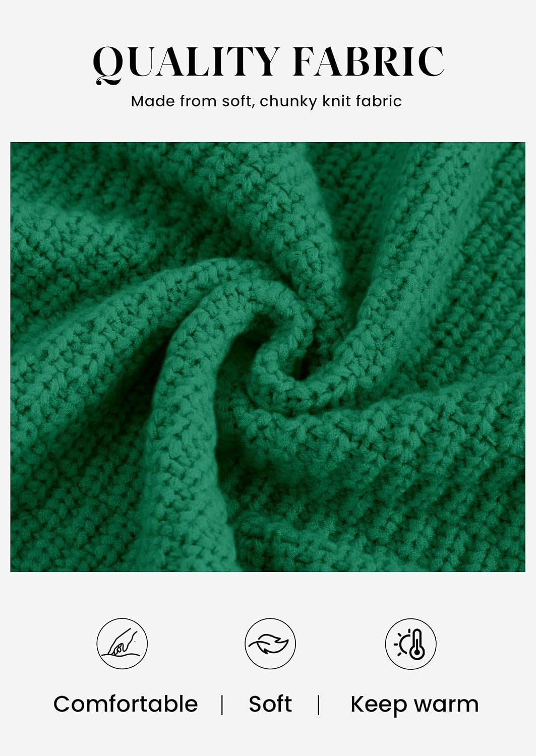 image:imagePRETTYGARDEN Womens Fall Cardigan Open Front Chunky SweatersGreen