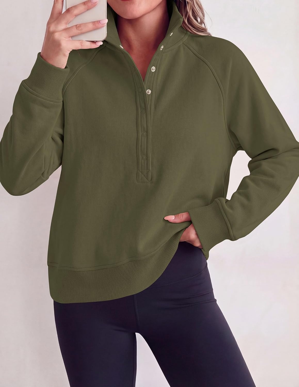 image:imagePRETTYGARDEN Womens Fall Trendy Oversized SweatshirtsArmy Green