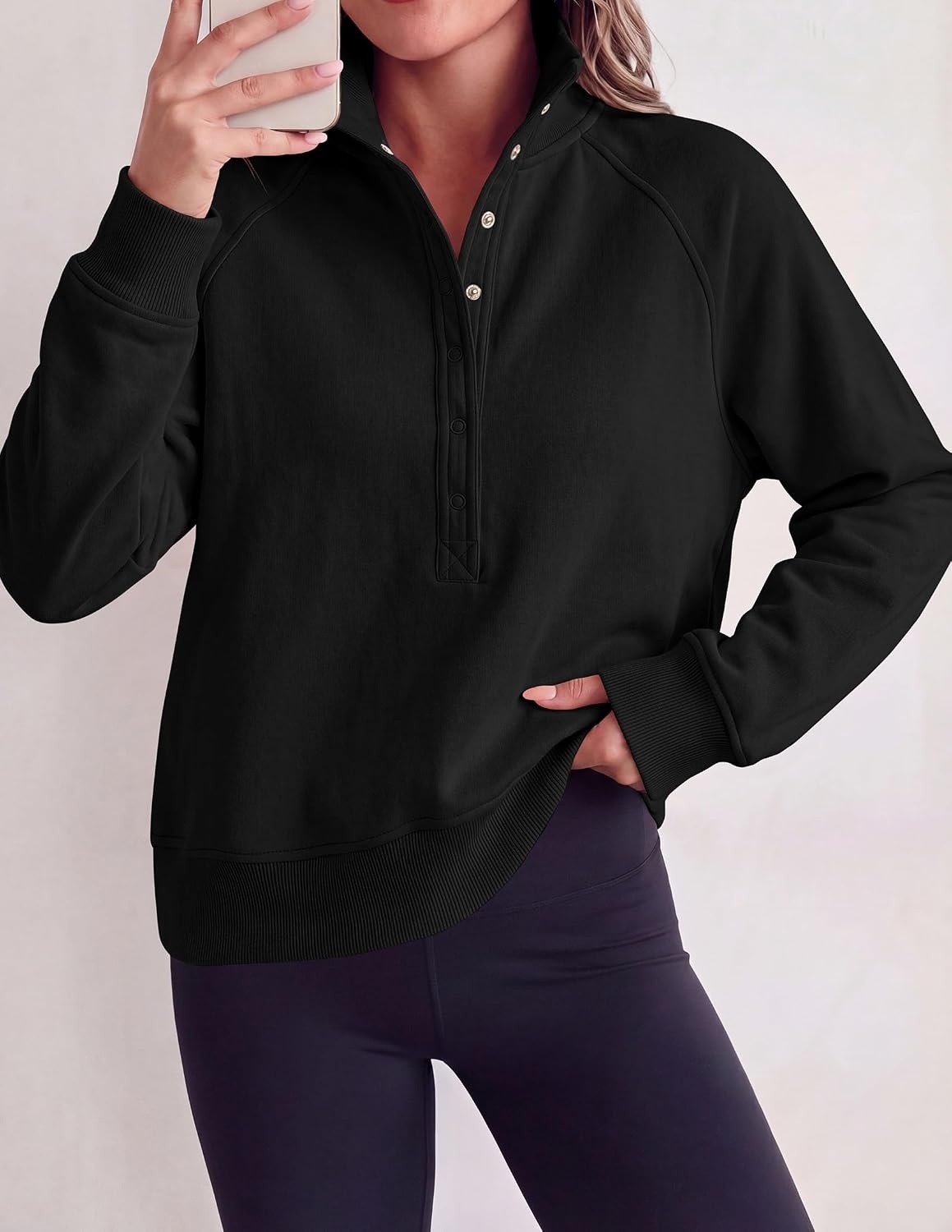 image:imagePRETTYGARDEN Womens Fall Trendy Oversized SweatshirtsBlack