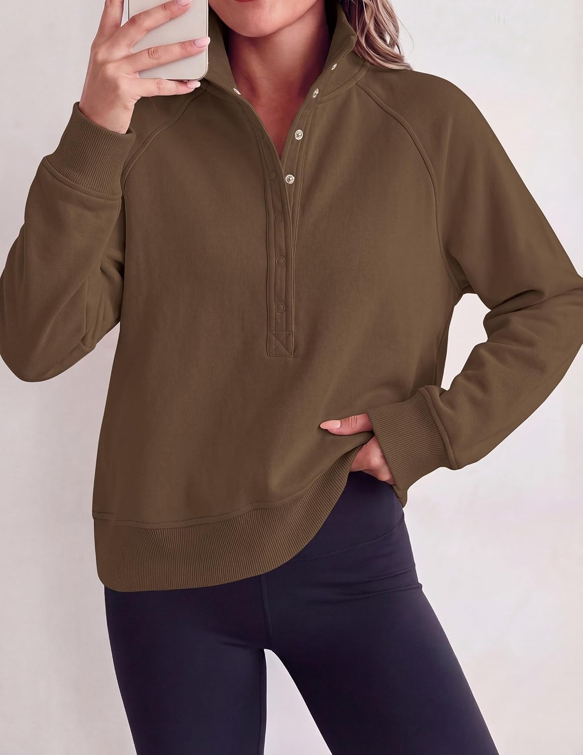 image:imagePRETTYGARDEN Womens Fall Trendy Oversized SweatshirtsBrown