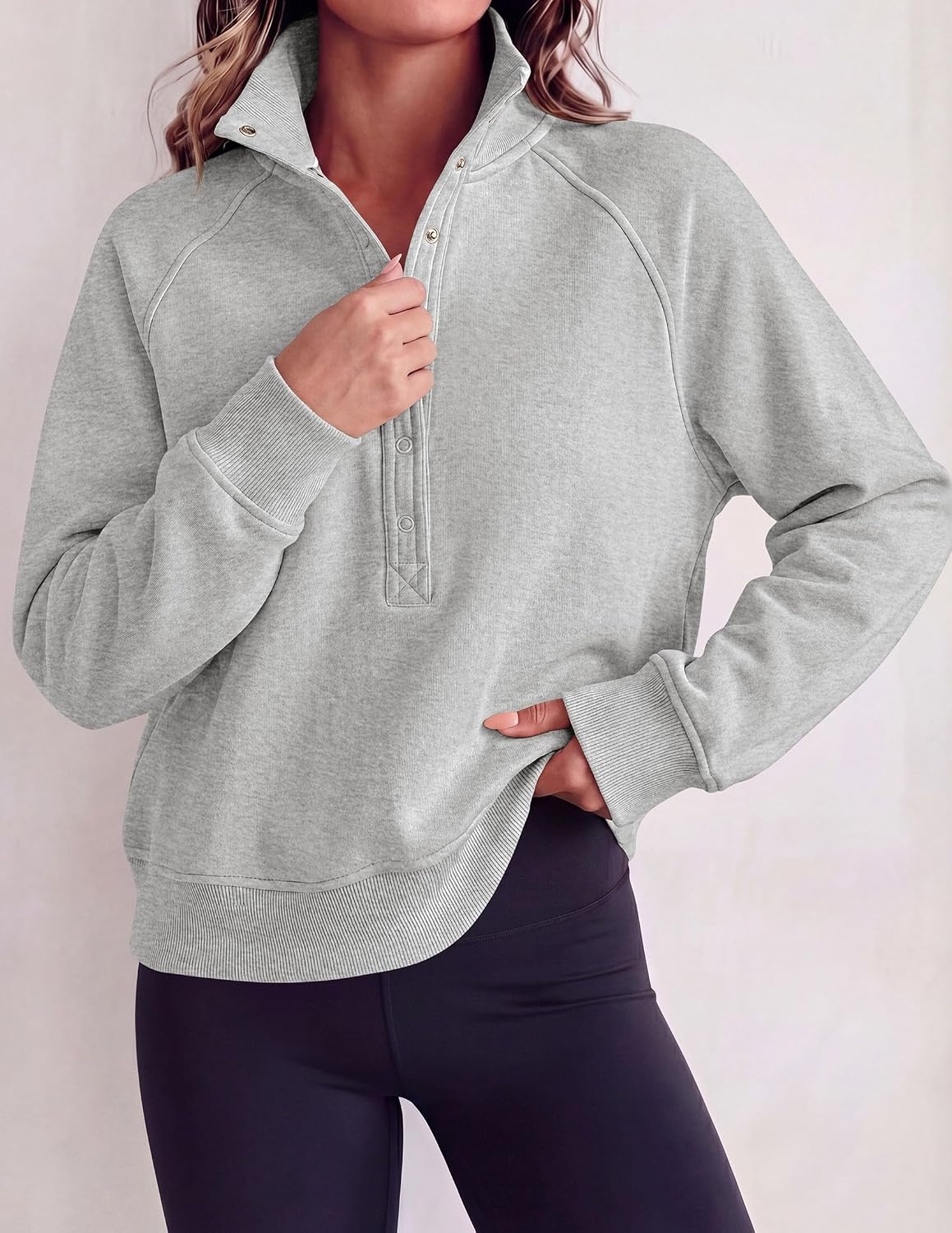 image:imagePRETTYGARDEN Womens Fall Trendy Oversized SweatshirtsGrey