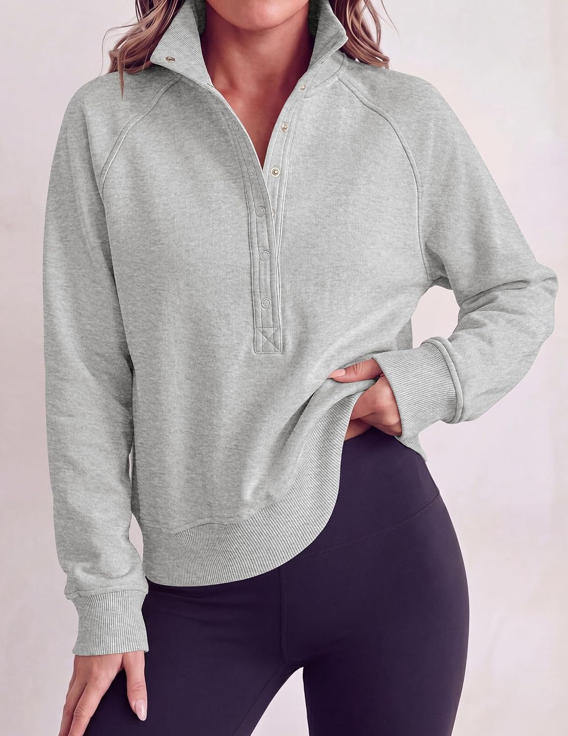 image:imagePRETTYGARDEN Womens Fall Trendy Oversized SweatshirtsGrey