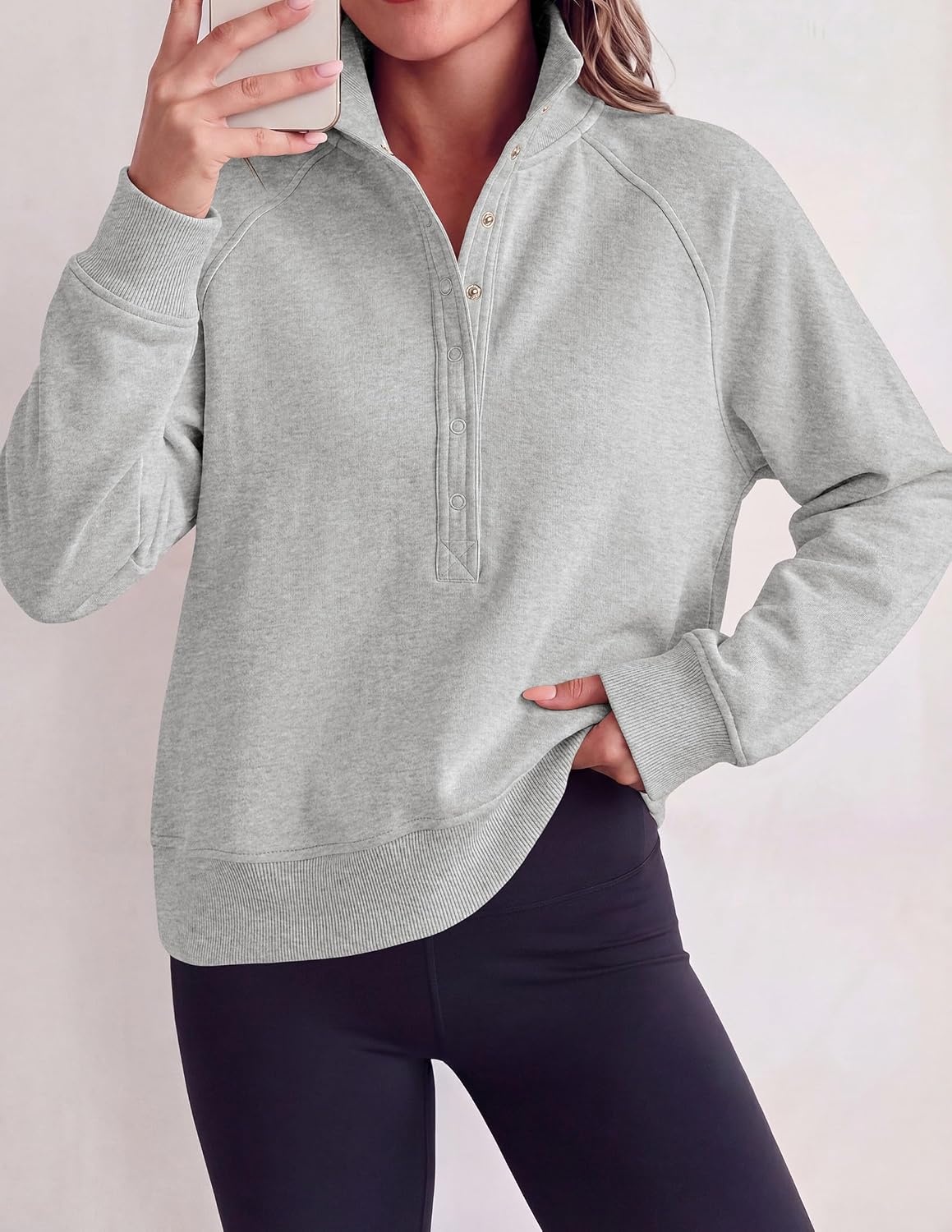 image:imagePRETTYGARDEN Womens Fall Trendy Oversized SweatshirtsGrey