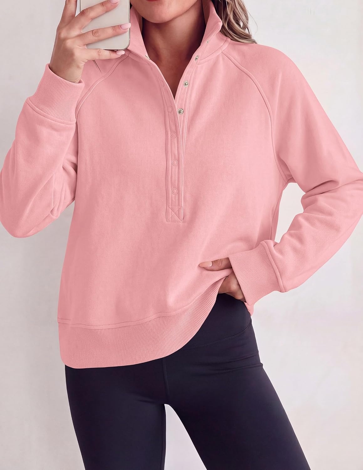 image:imagePRETTYGARDEN Womens Fall Trendy Oversized SweatshirtsPink