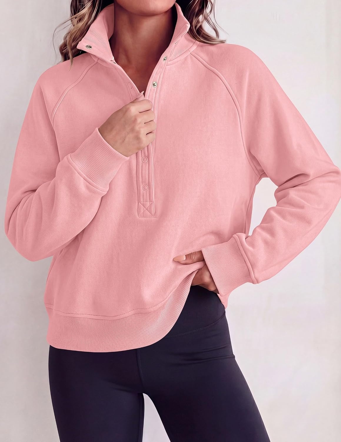 image:imagePRETTYGARDEN Womens Fall Trendy Oversized SweatshirtsPink