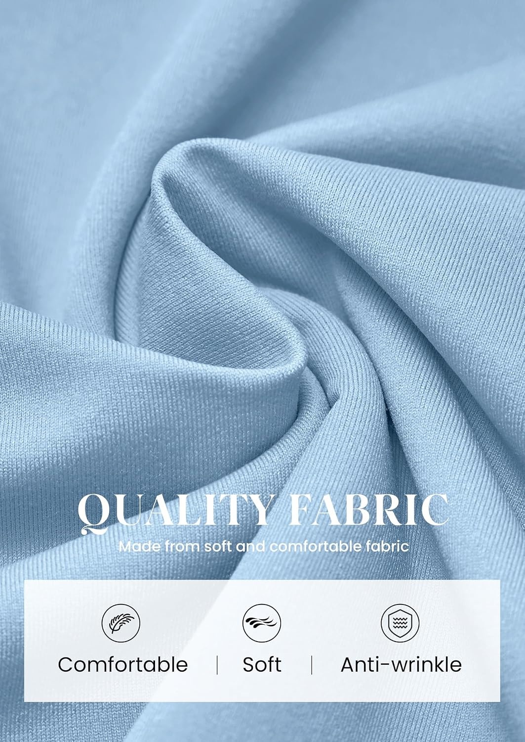 image:imagePRETTYGARDEN Womens Fit and Flare Crewneck Long Sleeve Mini DressLight Blue