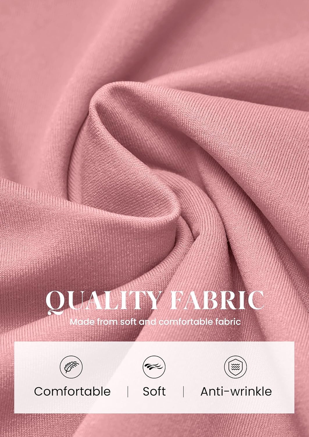image:imagePRETTYGARDEN Womens Fit and Flare Crewneck Long Sleeve Mini DressPink