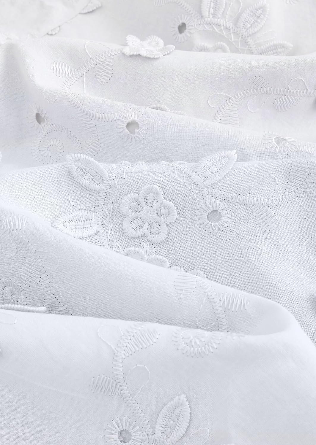 image:imagePRETTYGARDEN Womens Floral Embroidered Button Down ShirtsWhite