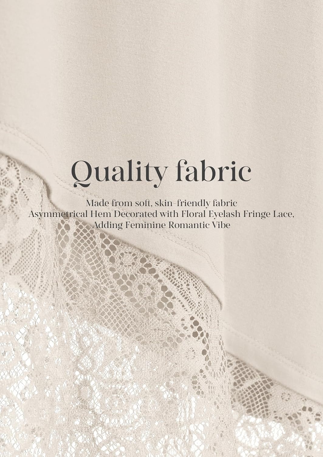 image:imagePRETTYGARDEN Womens Lace Patchwork Long Sleeve ShirtsBeige