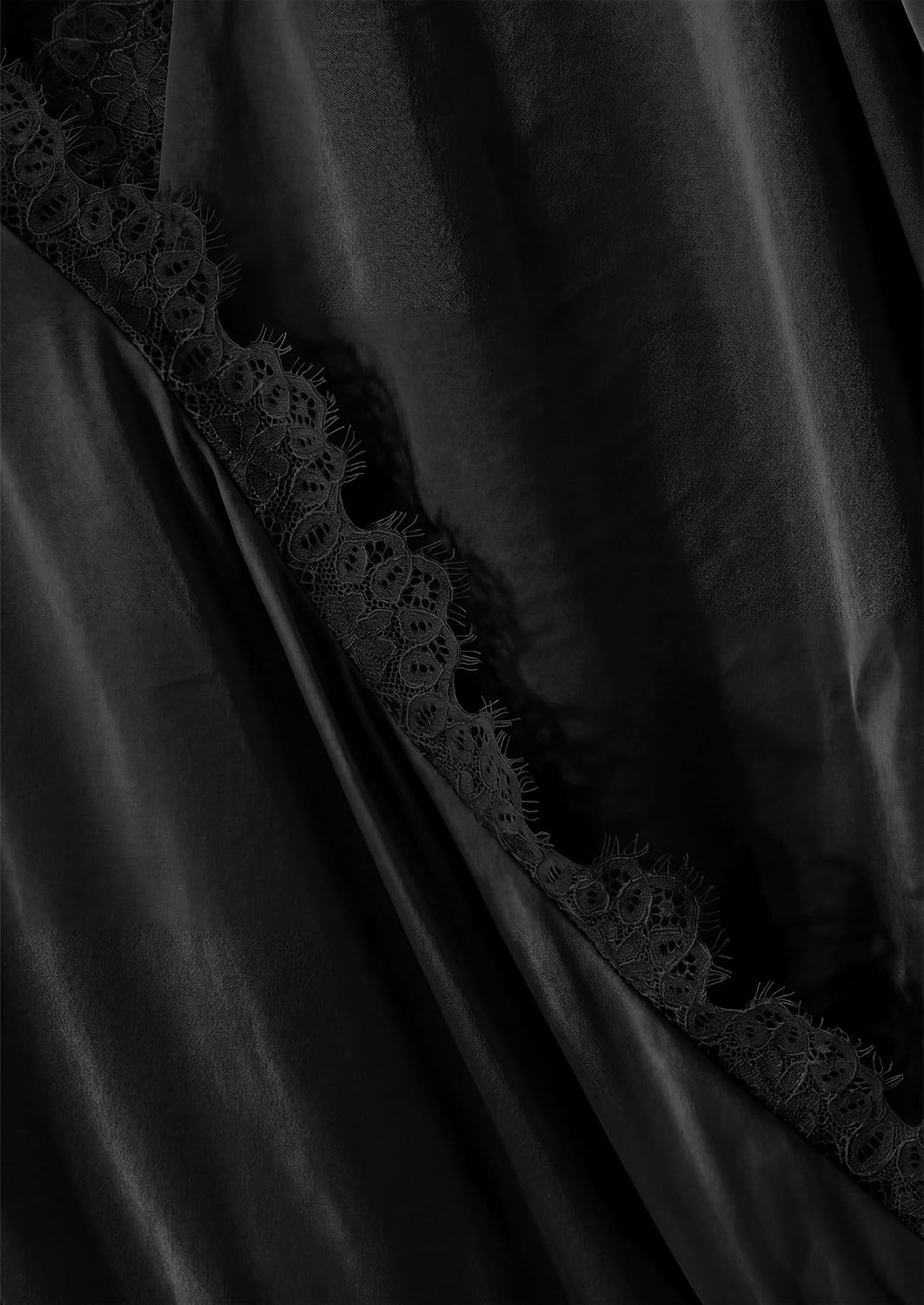 image:imagePRETTYGARDEN Womens Long Sleeve V Neck Wrap BlouseBlack