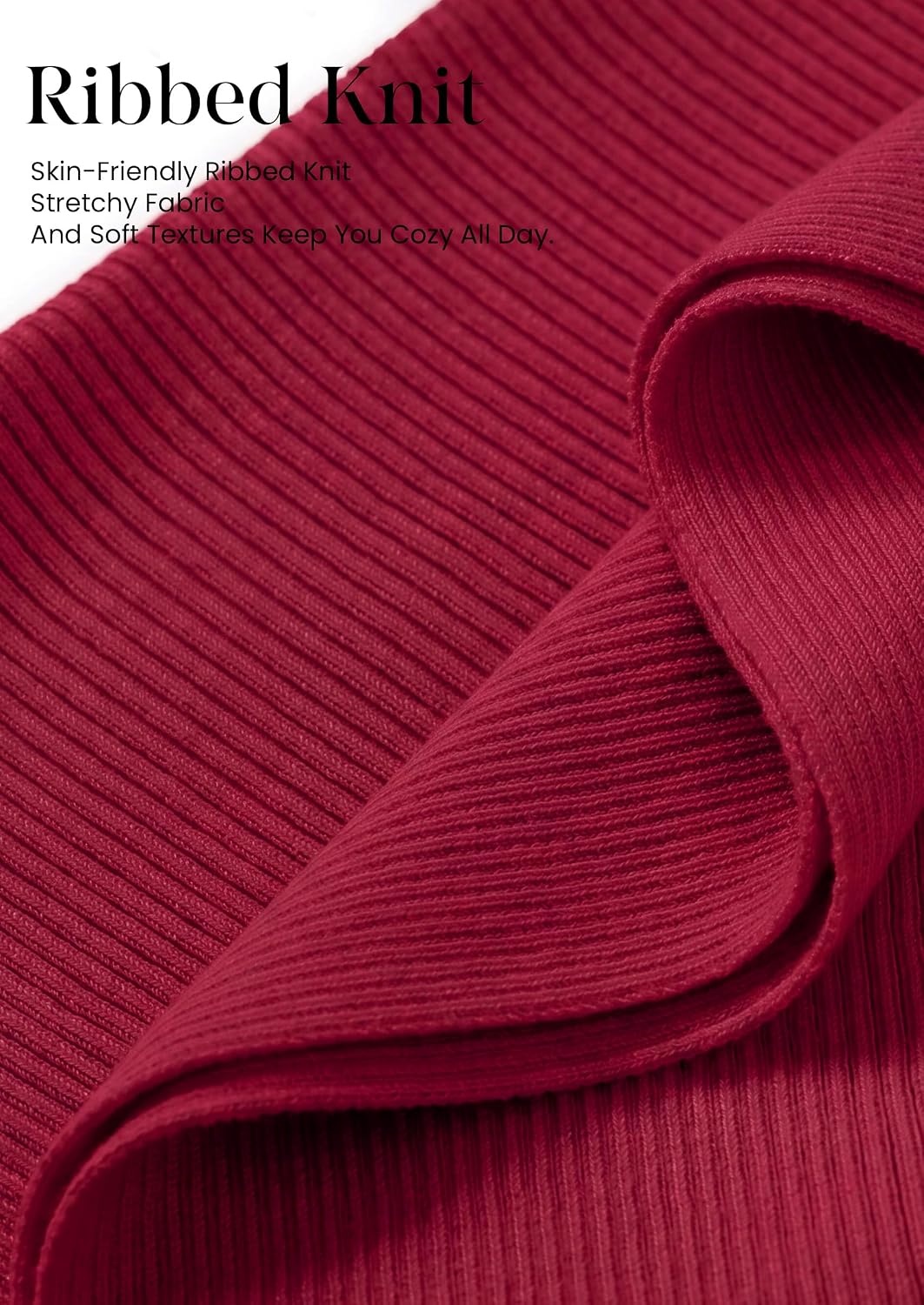 image:imagePRETTYGARDEN Womens Mock Neck Long Sleeve Sweater Mini DressBurgundy