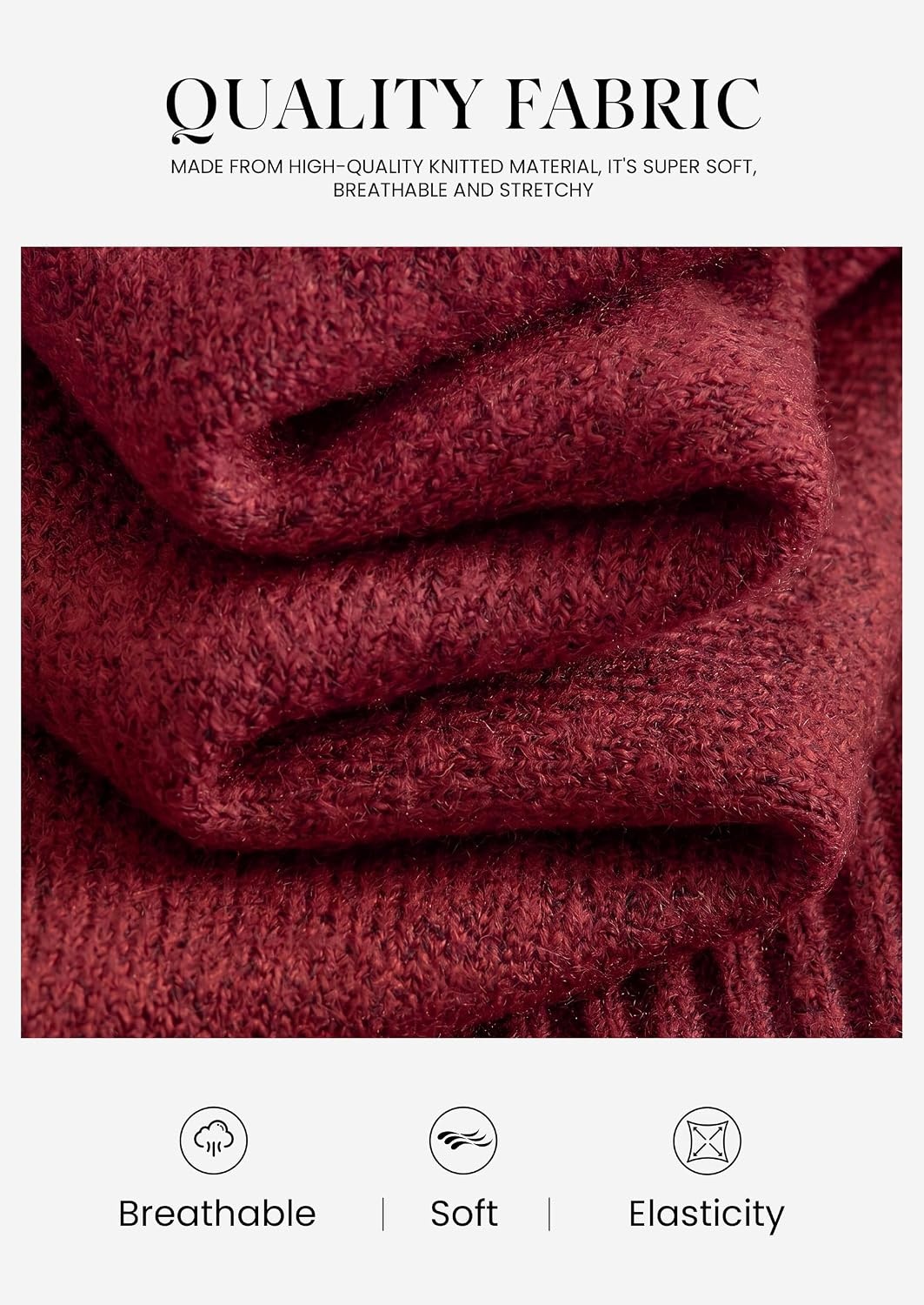 image:imagePRETTYGARDEN Womens Off The Shoulder Sweater Fall FashionWine Red