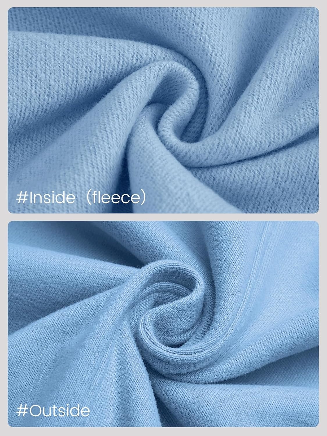image:imagePRETTYGARDEN Womens Oversized Long Sleeve Crewneck Sweatshirts Thumb HoleLight Blue