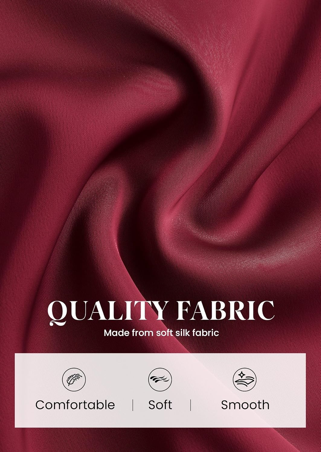 image:imagePRETTYGARDEN Womens Silk Satin Maxi Skirts Fall ClothesBurgundy