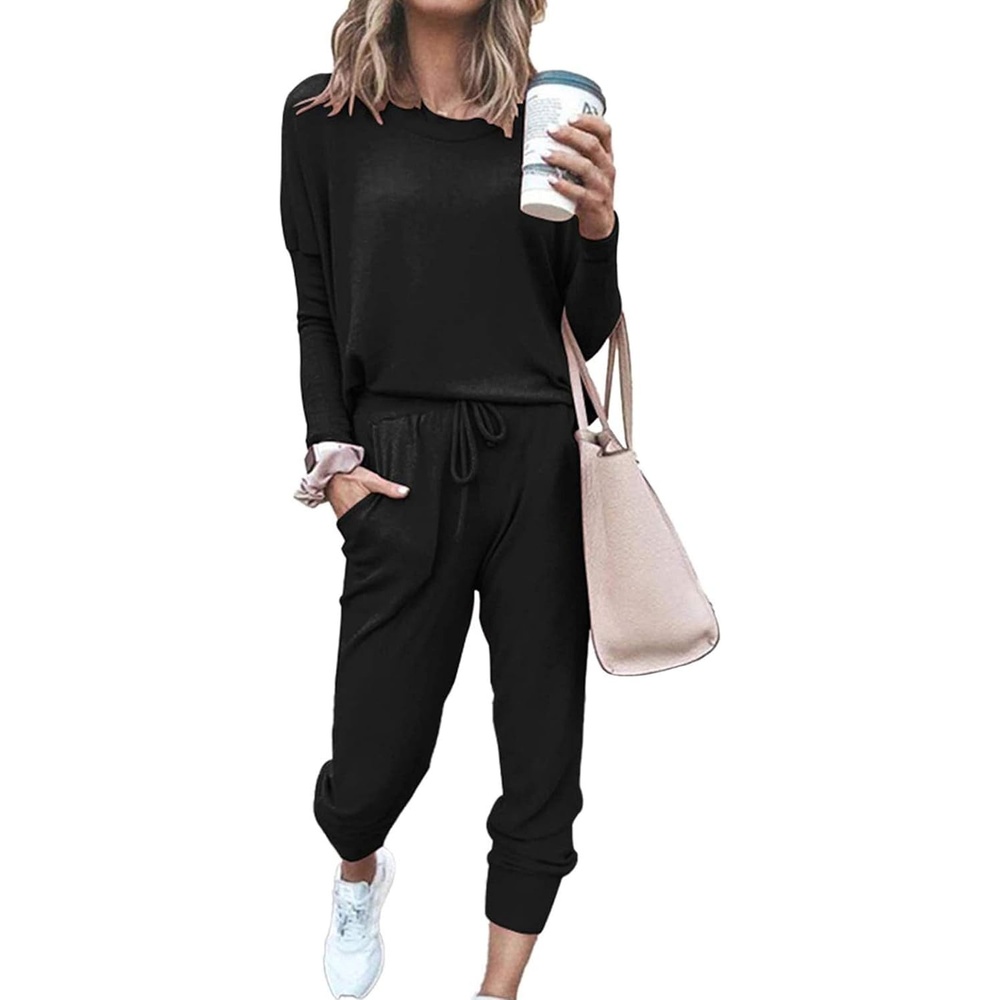 image:imagePRETTYGARDEN Travel Outfit Women 2 Piece Lounge SetsBlack