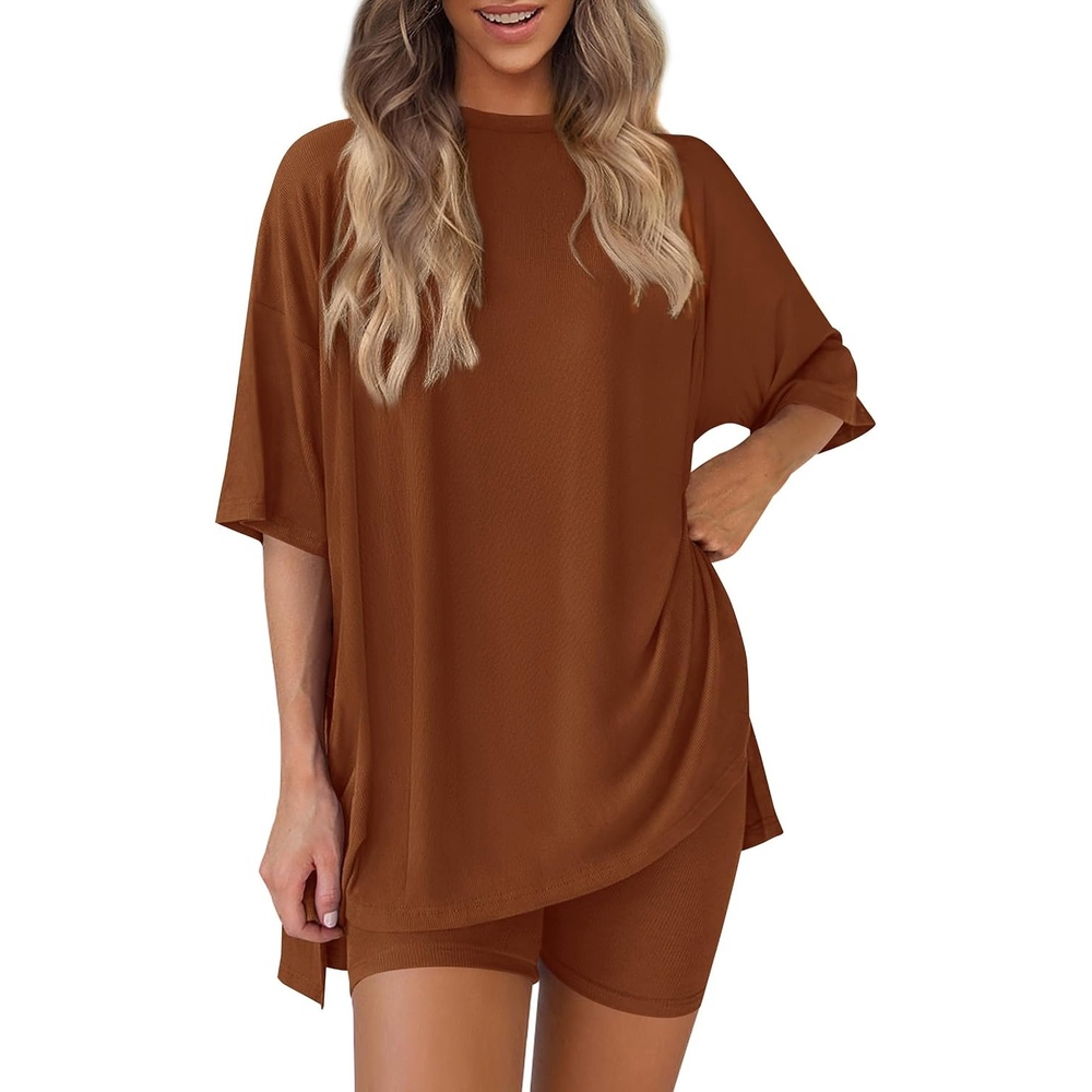 image:imagePRETTYGARDEN Women 2 Piece Lounge Set Airport Travel OutfitBrown